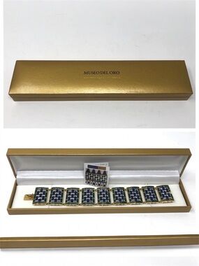 Sterling silver, enamel with 18K gold finish bracelet, NWOT
